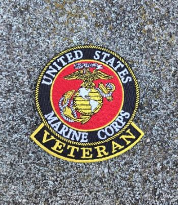 Patch- U.S. Marine Corps With Veteran Rocker Bottom